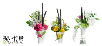 開店・開業の祝い花は、「祝い竹炭」がおすすめ